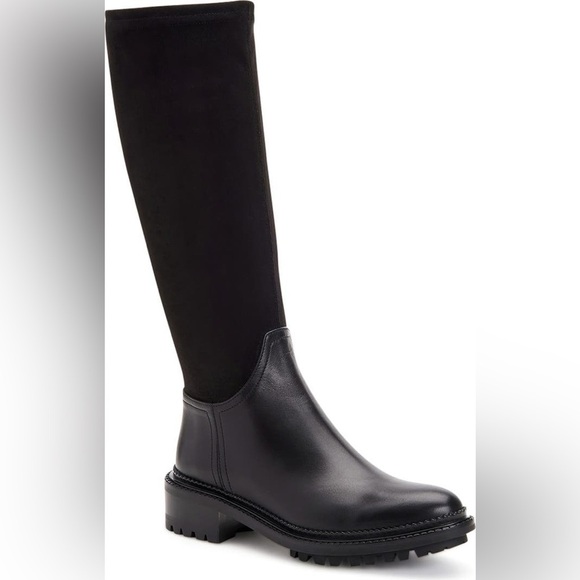 AQUATALIA Oleen Sock Leather Tall Boot Sz 7 - Picture 1 of 10
